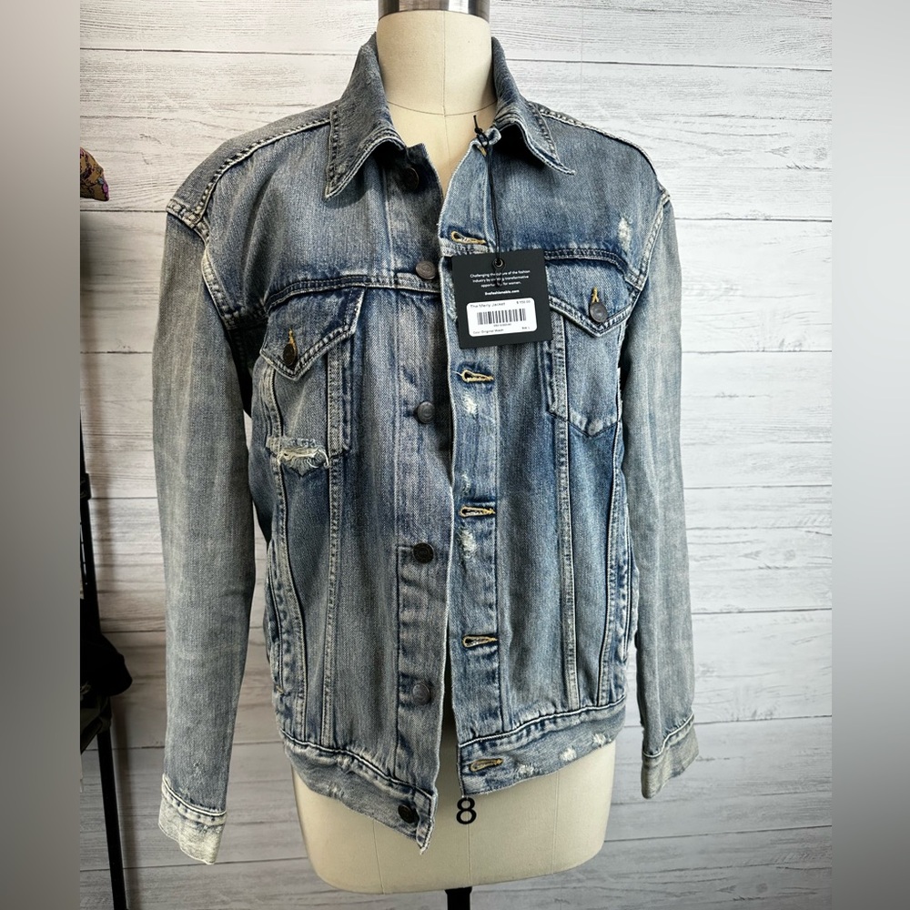 Able Merly denim jacket distressed (new with tags) Large